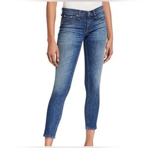 rag & bone Capri Skinny Jeans Sonoma Wash Raw Hem Size 28